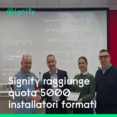 Signify raggiunge quota 5000 installatori formati